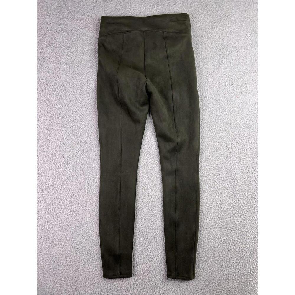 SPANX Faux Suede Leggings High Waisted Hunter Green Size S fits a XS - Picture 13 of 14